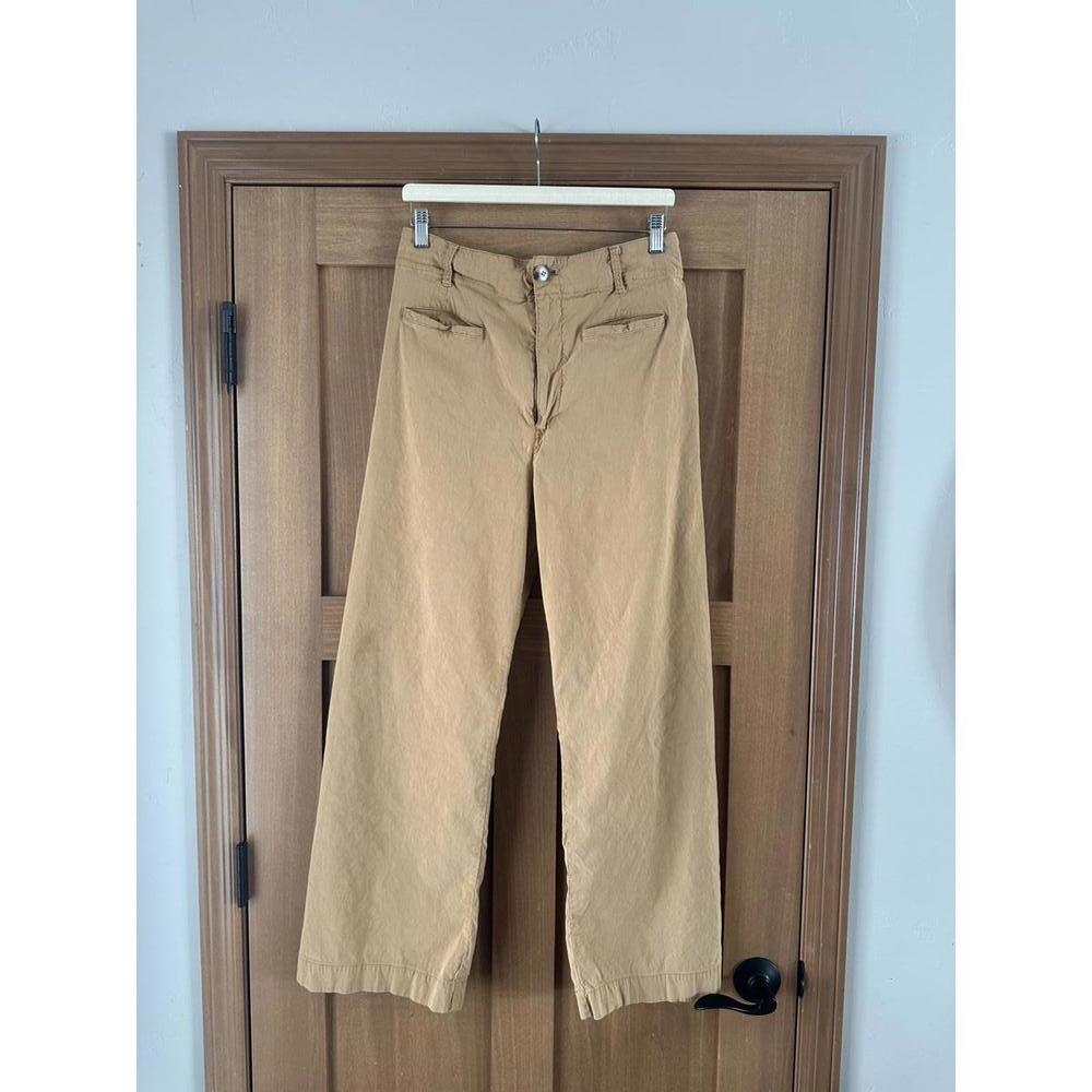 Anthropologie Maeve The Colette Linen Blend Full Length Wide-Leg Pants Size 32 - Picture 10 of 12